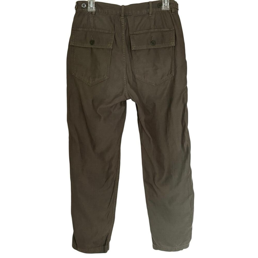 American Eagle Olive Utility Pants Button Fly Tapered Size 4 S NEW Gorpcore - Picture 4 of 9